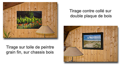 tirage photo sur toile ou sur bois
