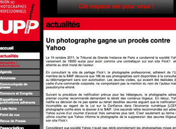 Flick'r / Yahoo condamns !!
